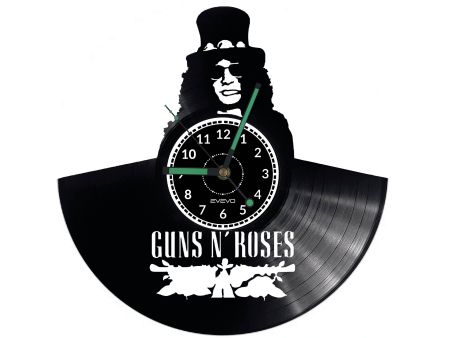 Guns and Roses Vinyl Zegar Ścienny Płyta Winylowa Nowoczesny Dekoracyjny Na Prezent Urodziny