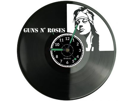 Guns and Roses Vinyl Zegar Ścienny Płyta Winylowa Nowoczesny Dekoracyjny Na Prezent Urodziny