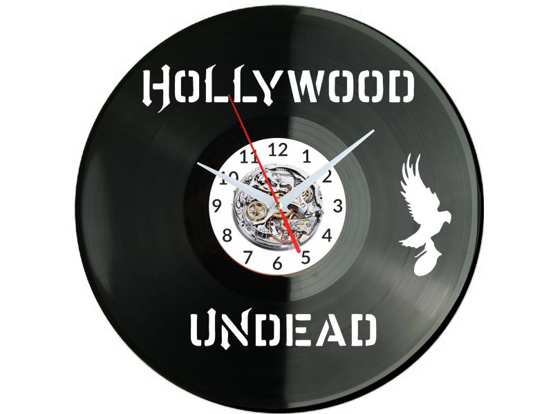 Hollywood Undead Vinyl Zegar Ścienny Płyta Winylowa Nowoczesny Dekoracyjny Na Prezent Urodziny