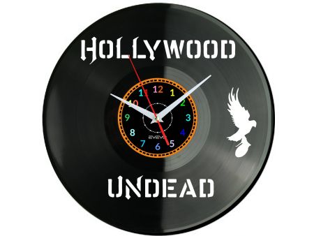 Hollywood Undead Vinyl Zegar Ścienny Płyta Winylowa Nowoczesny Dekoracyjny Na Prezent Urodziny