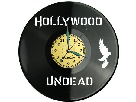 Hollywood Undead Vinyl Zegar Ścienny Płyta Winylowa Nowoczesny Dekoracyjny Na Prezent Urodziny