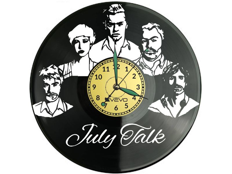 July Talk Vinyl Zegar Ścienny Płyta Winylowa Nowoczesny Dekoracyjny Na Prezent Urodziny