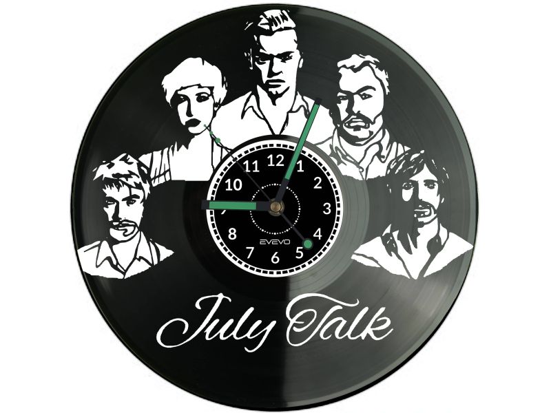 July Talk Vinyl Zegar Ścienny Płyta Winylowa Nowoczesny Dekoracyjny Na Prezent Urodziny