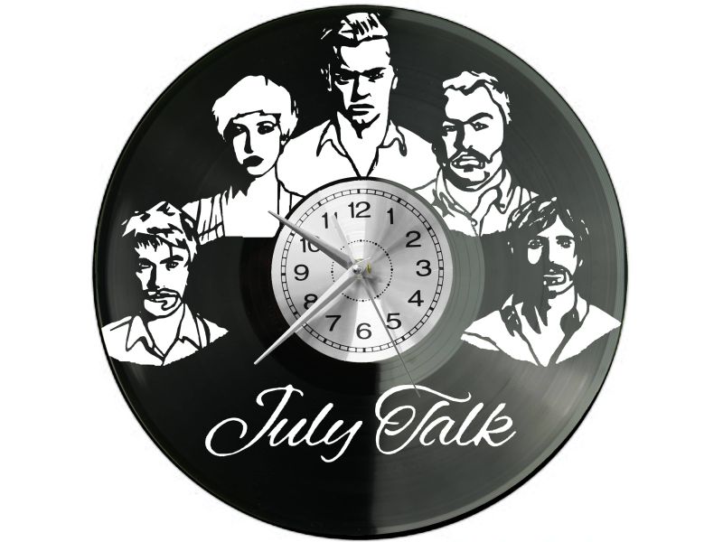 July Talk Vinyl Zegar Ścienny Płyta Winylowa Nowoczesny Dekoracyjny Na Prezent Urodziny