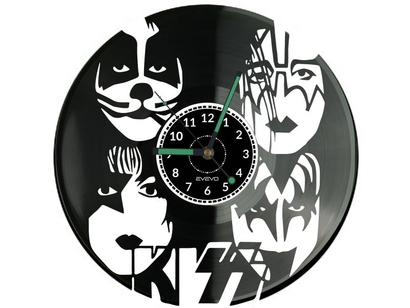 KISS Vinyl Zegar Ścienny Płyta Winylowa Nowoczesny Dekoracyjny Na Prezent Urodziny