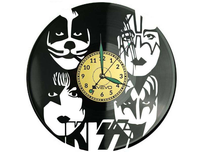 KISS Vinyl Zegar Ścienny Płyta Winylowa Nowoczesny Dekoracyjny Na Prezent Urodziny