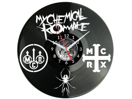 My Chemical Romance Vinyl Zegar Ścienny Płyta Winylowa Nowoczesny Dekoracyjny Na Prezent Urodziny