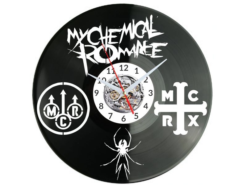 My Chemical Romance Vinyl Zegar Ścienny Płyta Winylowa Nowoczesny Dekoracyjny Na Prezent Urodziny