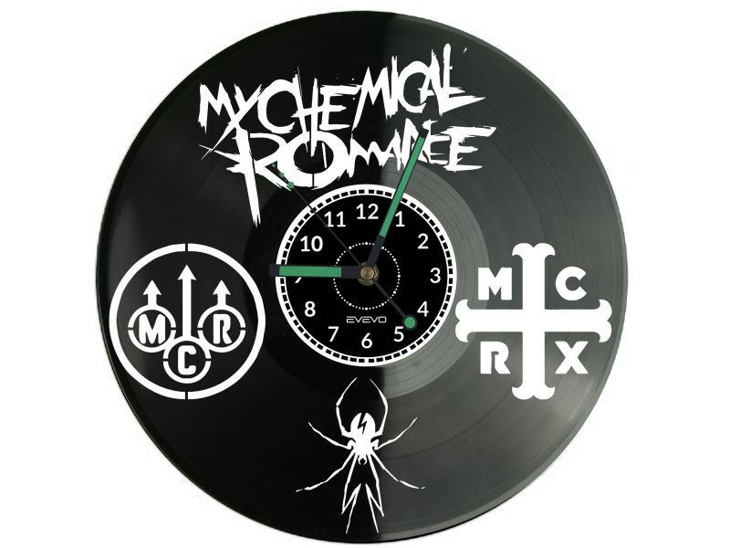 My Chemical Romance Vinyl Zegar Ścienny Płyta Winylowa Nowoczesny Dekoracyjny Na Prezent Urodziny