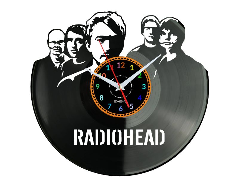 RADIOHEAD Vinyl Zegar Ścienny Płyta Winylowa Nowoczesny Dekoracyjny Na Prezent Urodziny