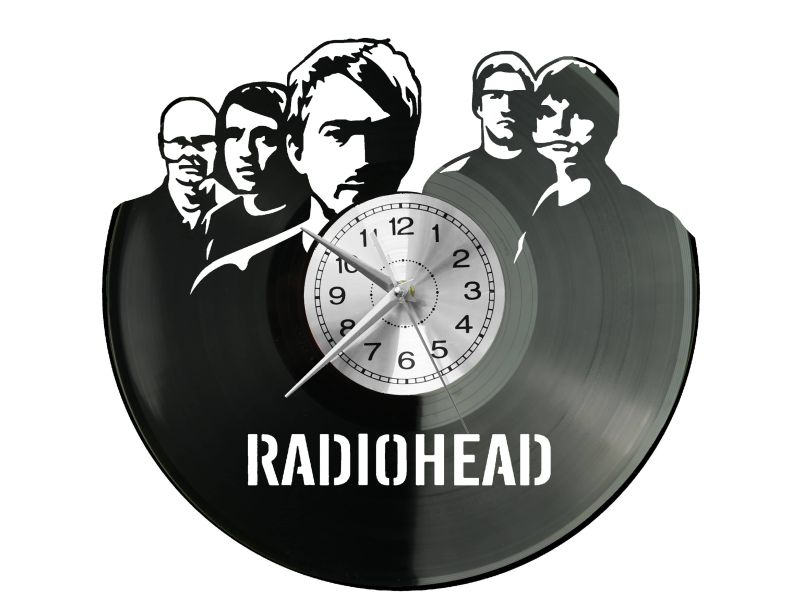 RADIOHEAD Vinyl Zegar Ścienny Płyta Winylowa Nowoczesny Dekoracyjny Na Prezent Urodziny