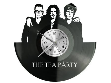 Tea Party Vinyl Zegar Ścienny Płyta Winylowa Nowoczesny Dekoracyjny Na Prezent Urodziny