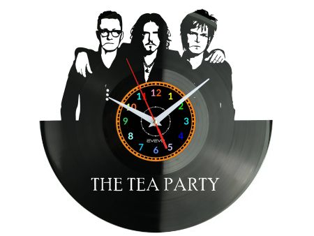 Tea Party Vinyl Zegar Ścienny Płyta Winylowa Nowoczesny Dekoracyjny Na Prezent Urodziny