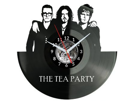 Tea Party Vinyl Zegar Ścienny Płyta Winylowa Nowoczesny Dekoracyjny Na Prezent Urodziny