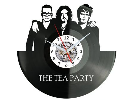 Tea Party Vinyl Zegar Ścienny Płyta Winylowa Nowoczesny Dekoracyjny Na Prezent Urodziny