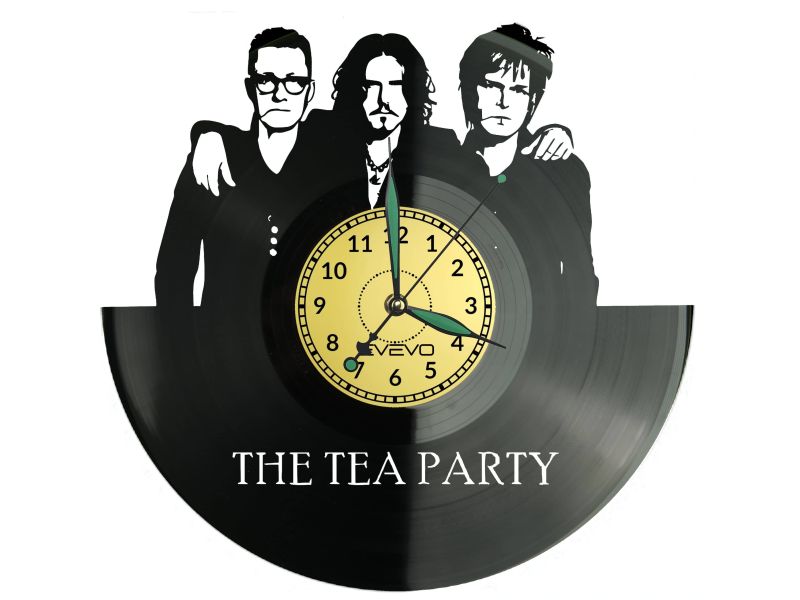 Tea Party Vinyl Zegar Ścienny Płyta Winylowa Nowoczesny Dekoracyjny Na Prezent Urodziny