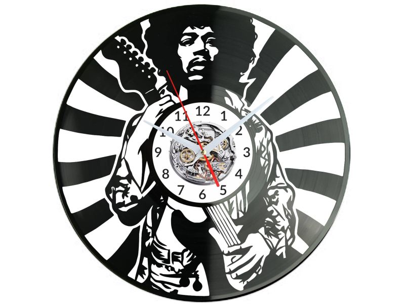 Jimmi Hendrix Vinyl Zegar Ścienny Płyta Winylowa Nowoczesny Dekoracyjny Na Prezent Urodziny