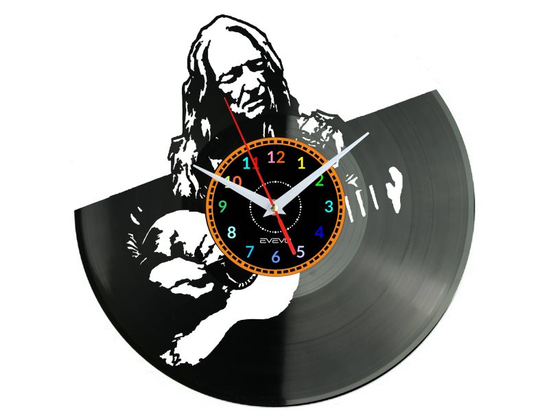 Willie Nelson Vinyl Zegar Ścienny Płyta Winylowa Nowoczesny Dekoracyjny Na Prezent Urodziny