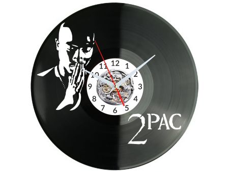 2PAC Vinyl Zegar Ścienny Płyta Winylowa Nowoczesny Dekoracyjny Na Prezent Urodziny