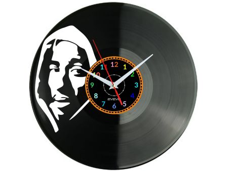 2PAC Vinyl Zegar Ścienny Płyta Winylowa Nowoczesny Dekoracyjny Na Prezent Urodziny