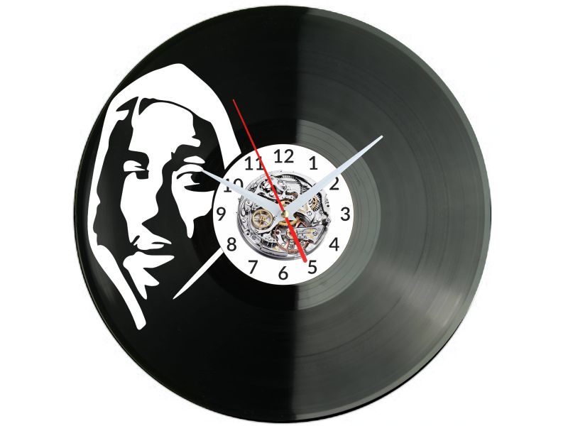 2PAC Vinyl Zegar Ścienny Płyta Winylowa Nowoczesny Dekoracyjny Na Prezent Urodziny