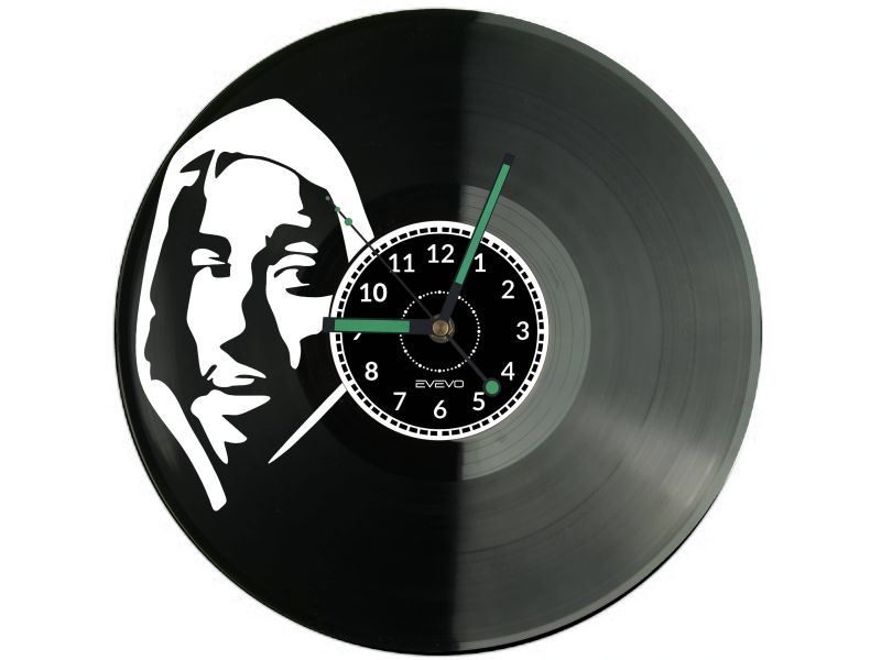 2PAC Vinyl Zegar Ścienny Płyta Winylowa Nowoczesny Dekoracyjny Na Prezent Urodziny