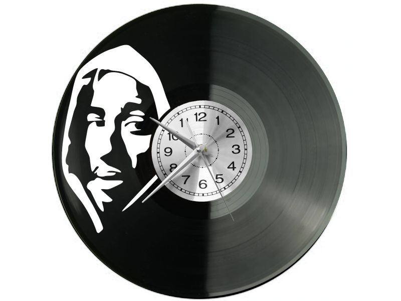 2PAC Vinyl Zegar Ścienny Płyta Winylowa Nowoczesny Dekoracyjny Na Prezent Urodziny