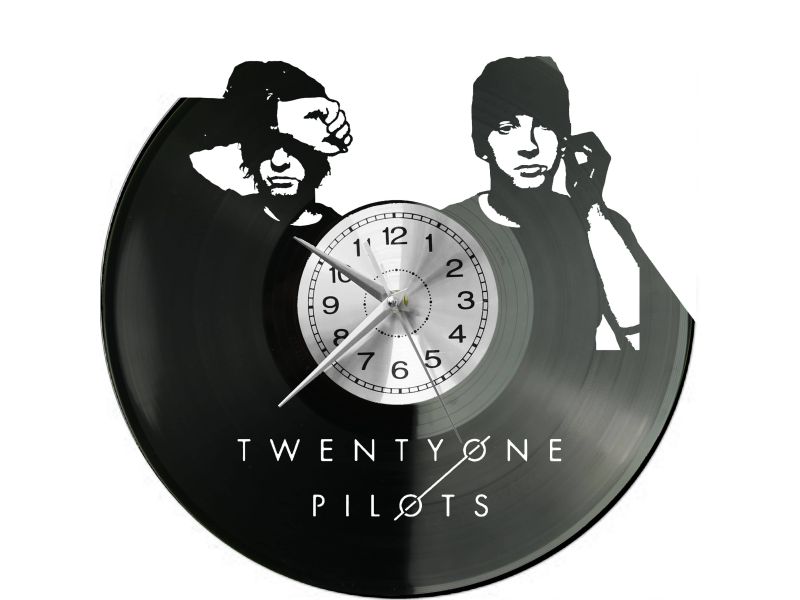 Twenty One Pilots Vinyl Zegar Ścienny Płyta Winylowa Nowoczesny Dekoracyjny Na Prezent Urodziny