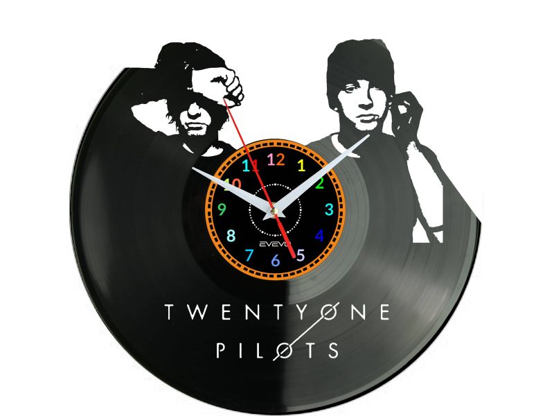 Twenty One Pilots Vinyl Zegar Ścienny Płyta Winylowa Nowoczesny Dekoracyjny Na Prezent Urodziny