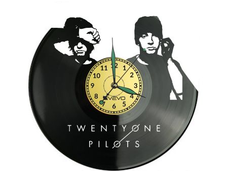 Twenty One Pilots Vinyl Zegar Ścienny Płyta Winylowa Nowoczesny Dekoracyjny Na Prezent Urodziny