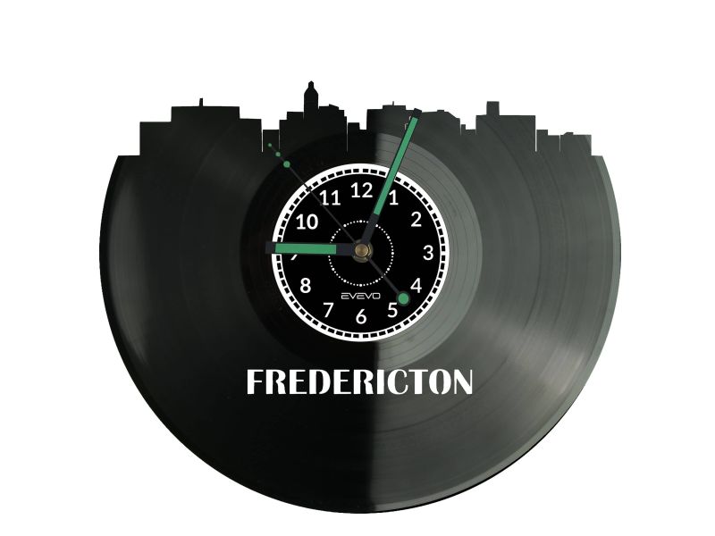 Fredericton Vinyl Zegar Ścienny Płyta Winylowa Nowoczesny Dekoracyjny Na Prezent Urodziny