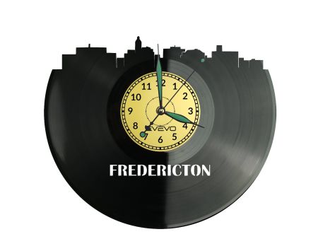 Fredericton Vinyl Zegar Ścienny Płyta Winylowa Nowoczesny Dekoracyjny Na Prezent Urodziny