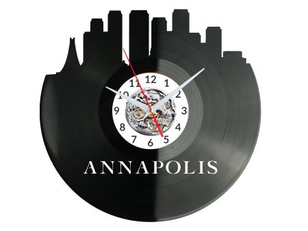 Annapolis Vinyl Zegar Ścienny Płyta Winylowa Nowoczesny Dekoracyjny Na Prezent Urodziny