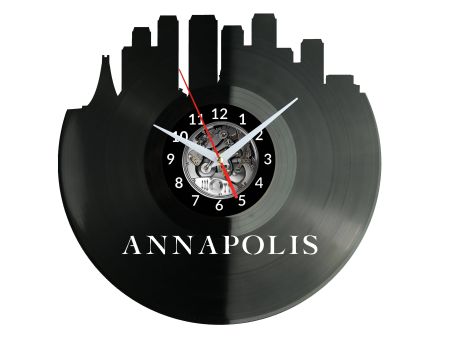 Annapolis Vinyl Zegar Ścienny Płyta Winylowa Nowoczesny Dekoracyjny Na Prezent Urodziny