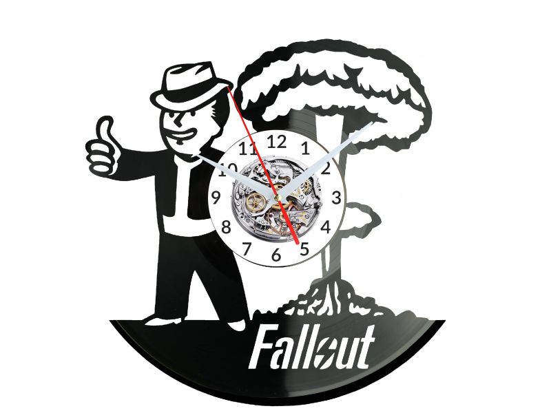 FALLOUT Vinyl Zegar Ścienny Płyta Winylowa Nowoczesny Dekoracyjny Na Prezent Urodziny