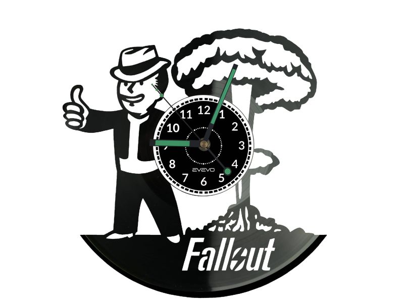 FALLOUT Vinyl Zegar Ścienny Płyta Winylowa Nowoczesny Dekoracyjny Na Prezent Urodziny