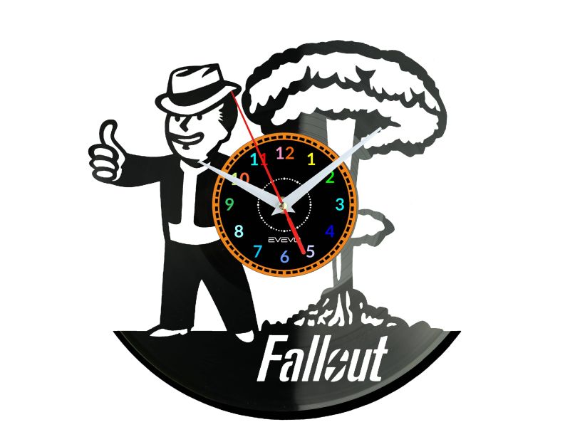 FALLOUT Vinyl Zegar Ścienny Płyta Winylowa Nowoczesny Dekoracyjny Na Prezent Urodziny