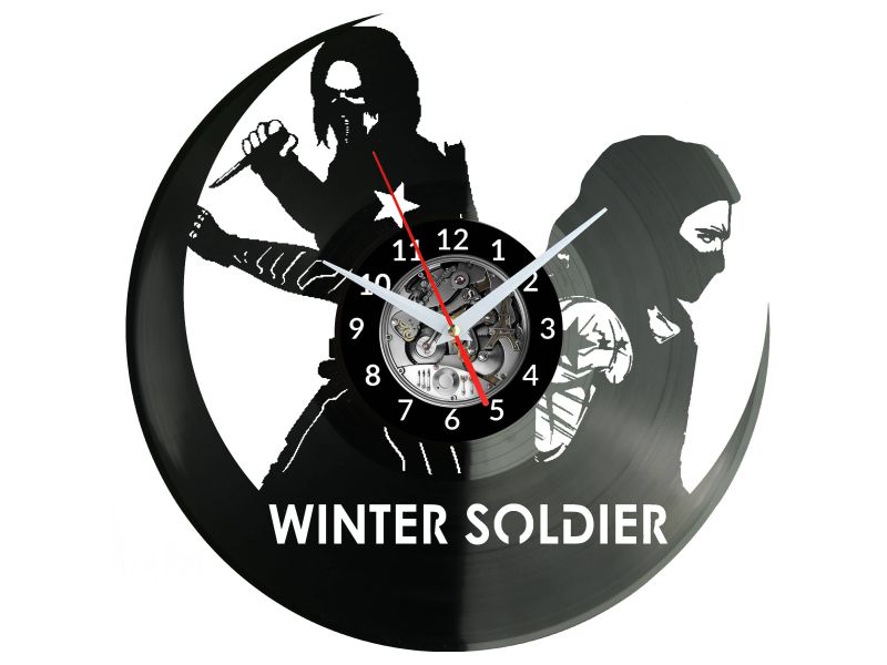 Winter Soldier Vinyl Zegar Ścienny Płyta Winylowa Nowoczesny Dekoracyjny Na Prezent Urodziny