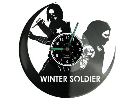 Winter Soldier Vinyl Zegar Ścienny Płyta Winylowa Nowoczesny Dekoracyjny Na Prezent Urodziny