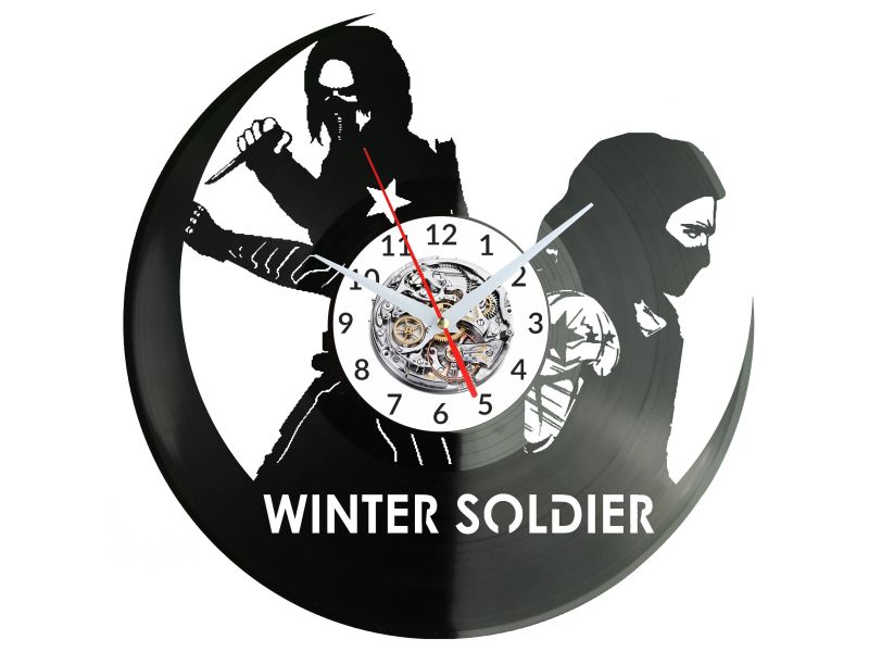 Winter Soldier Vinyl Zegar Ścienny Płyta Winylowa Nowoczesny Dekoracyjny Na Prezent Urodziny