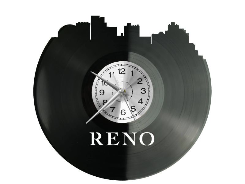 Reno Vinyl Zegar Ścienny Płyta Winylowa Nowoczesny Dekoracyjny Na Prezent Urodziny