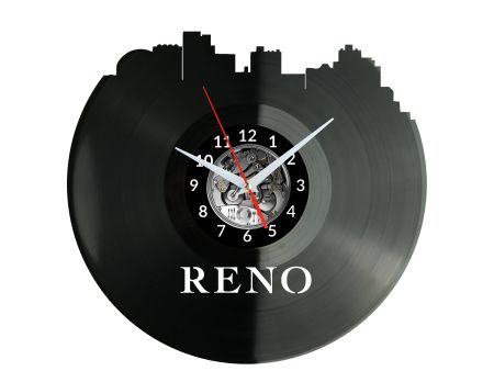 Reno Vinyl Zegar Ścienny Płyta Winylowa Nowoczesny Dekoracyjny Na Prezent Urodziny