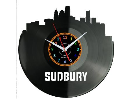  Sudbury Vinyl Zegar Ścienny Płyta Winylowa Nowoczesny Dekoracyjny Na Prezent Urodziny