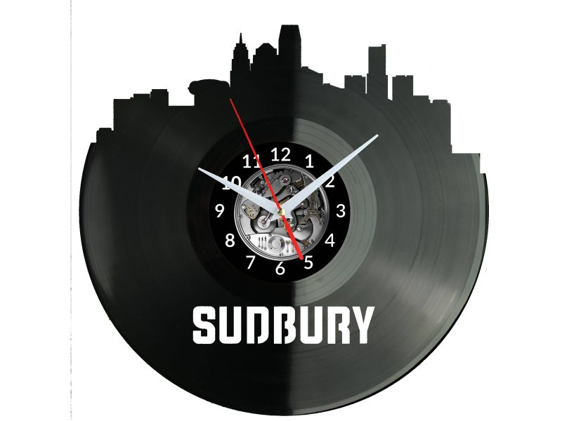  Sudbury Vinyl Zegar Ścienny Płyta Winylowa Nowoczesny Dekoracyjny Na Prezent Urodziny