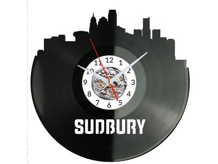  Sudbury Vinyl Zegar Ścienny Płyta Winylowa Nowoczesny Dekoracyjny Na Prezent Urodziny