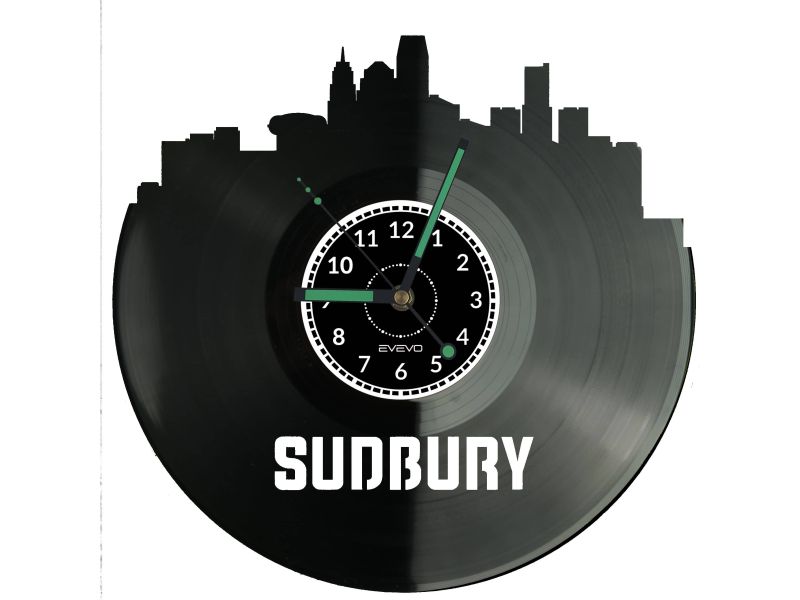  Sudbury Vinyl Zegar Ścienny Płyta Winylowa Nowoczesny Dekoracyjny Na Prezent Urodziny