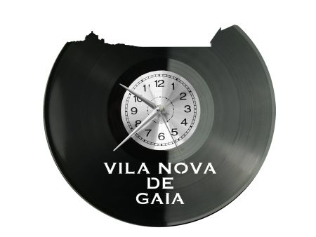 Vila Nova De Gaia Vinyl Zegar Ścienny Płyta Winylowa Nowoczesny Dekoracyjny Na Prezent Urodziny