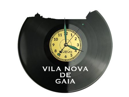 Vila Nova De Gaia Vinyl Zegar Ścienny Płyta Winylowa Nowoczesny Dekoracyjny Na Prezent Urodziny