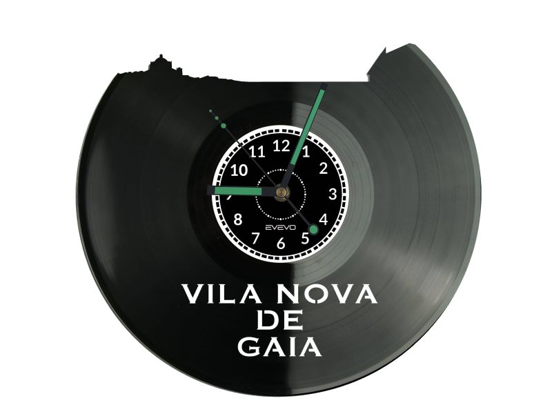 Vila Nova De Gaia Vinyl Zegar Ścienny Płyta Winylowa Nowoczesny Dekoracyjny Na Prezent Urodziny