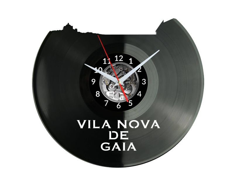 Vila Nova De Gaia Vinyl Zegar Ścienny Płyta Winylowa Nowoczesny Dekoracyjny Na Prezent Urodziny